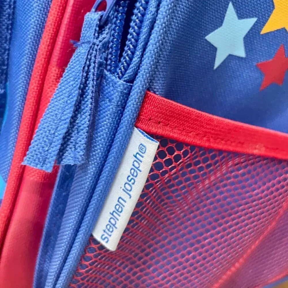 ROLLING SUITCASE BACKPACK 18’ RED BLUE Blake name Embroidered back to the school